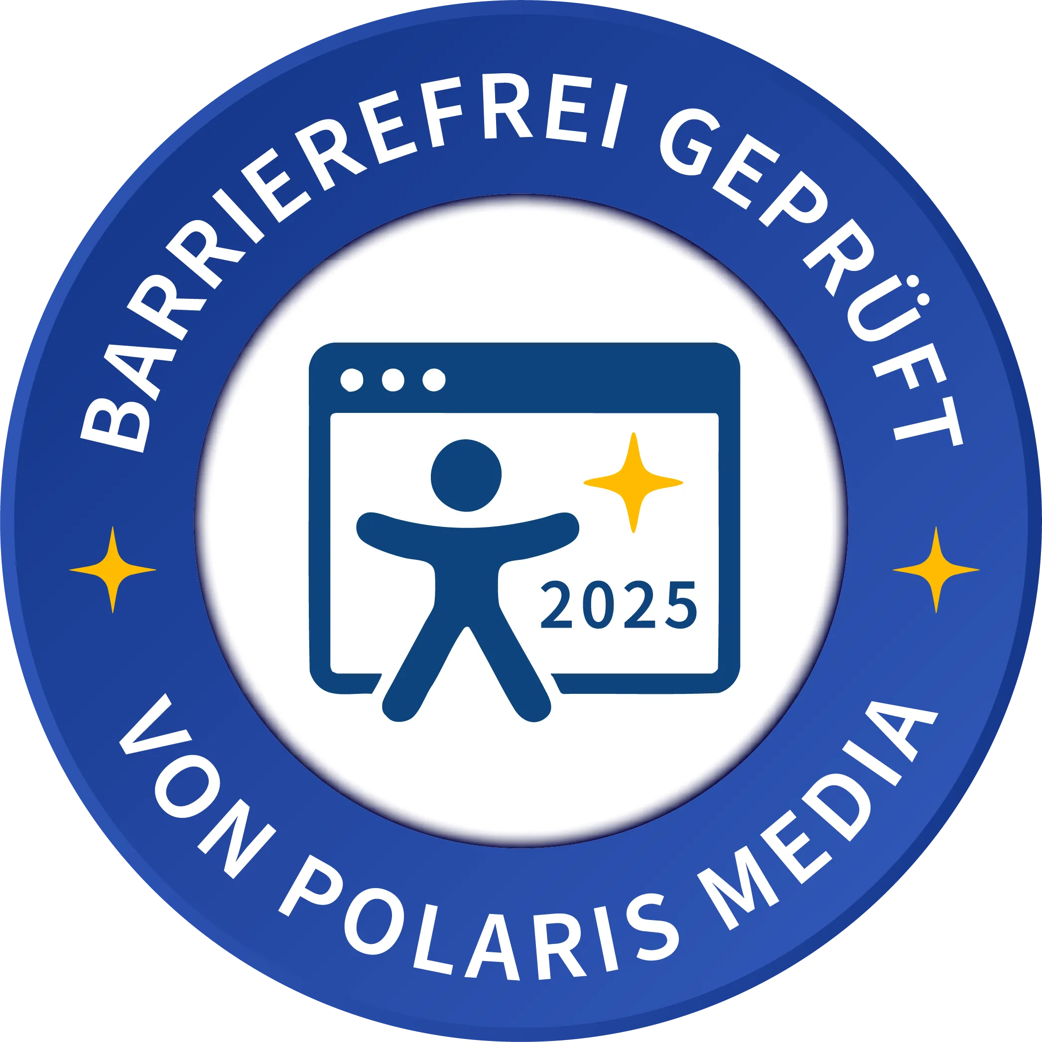 Barrierefrei gepr&uuml;ft von Polaris Media 2025